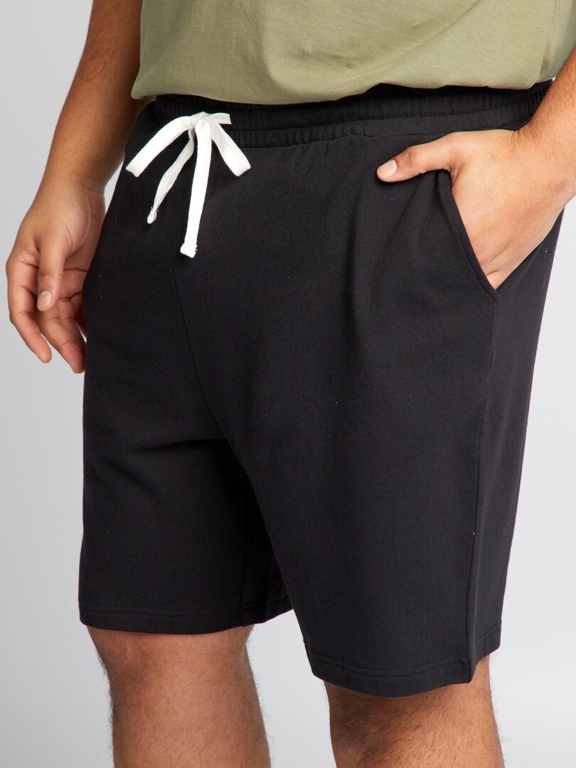 Fleece shorts - Zwart
