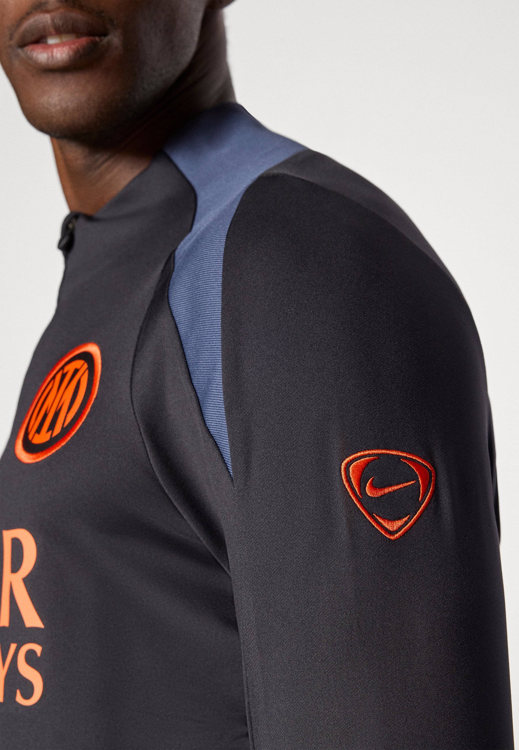 Brankářské tričko - Nike Performance INTER MNK DF STRK DRLLTOP K 3R - Brankářské tričko - black/thunder blue/safety orange