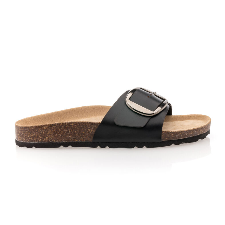Svarte sandaler / sko med åpen tå til dame
