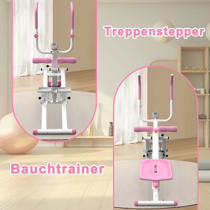 2-in-1-Gerät: Stepper und Bauchmuskeltrainer – Faltbares Multifunktionsgerät