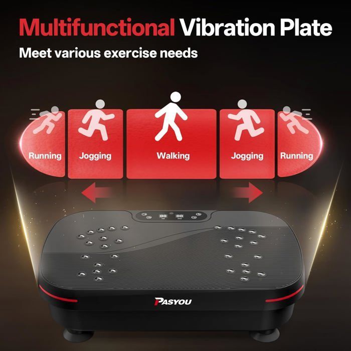 Oscillating Vibration Platform - HOLISANE - PV25 - 99 Intensity Levels - Non-Slip - 2 Resistance Bands