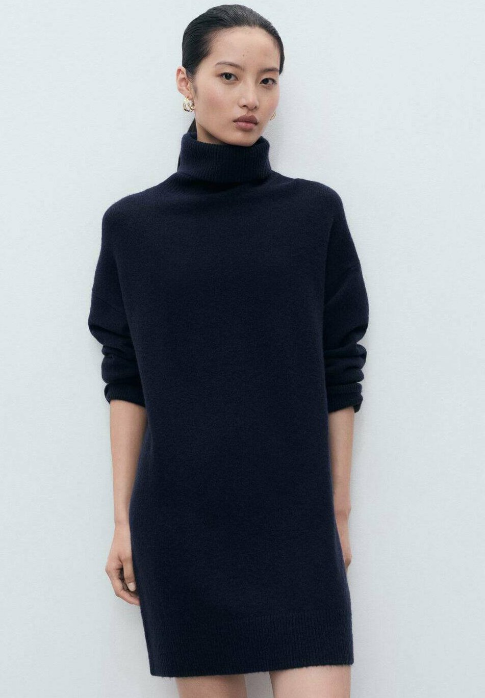 Sukienka Mango Jumper - ciemnoniebieska