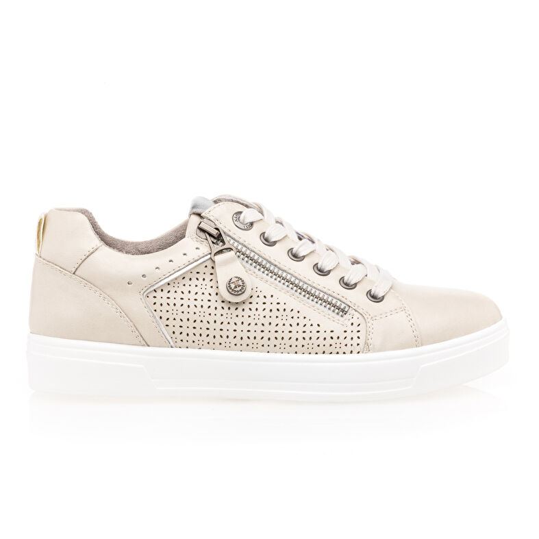 Zapatillas deportivas para mujer color beige.