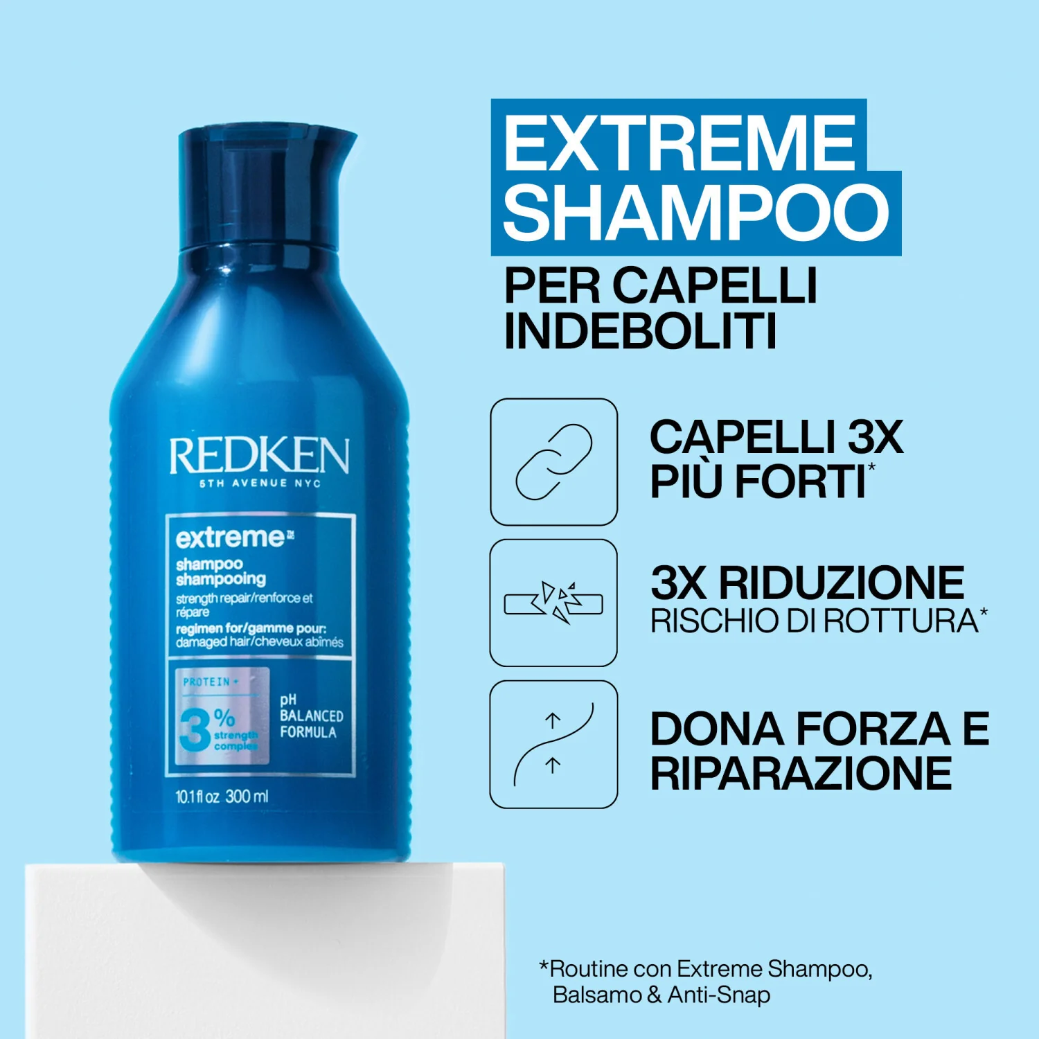 Extreme Cofanetto Natale Shampoo, Conditioner & Anti-Snap per capelli indeboliti - Cofanetti per Capelli, Shampoo Riparatore, Balsamo Riparatore Capelli, Ristrutturanti & Ricostruttivi