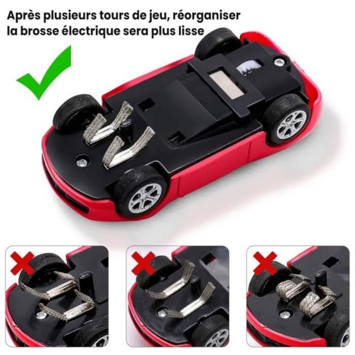 Circuit de Voitures Électriques pour Enfants avec 2 Voitures, Boucle à 360°, Manuel et Électrique Deux Mode, Piste de Course en Duo