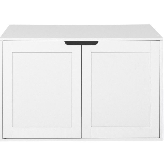 Arenero para gatos IDMARKET - arenero con doble puerta, blanco