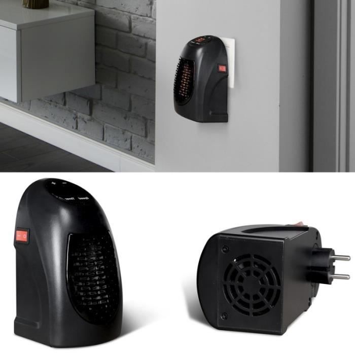Calefactor auxiliar termocerámico IDMARKET - 400 W - Programable - Dispositivo inteligente - Calor suave