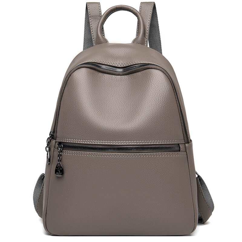 Sacs à dos pour femmes au quotidien, sac à dos en cuir souple, sac bandoulière pour femmes, grand sac de voyage, sacs d'école simples pour adolescentes.