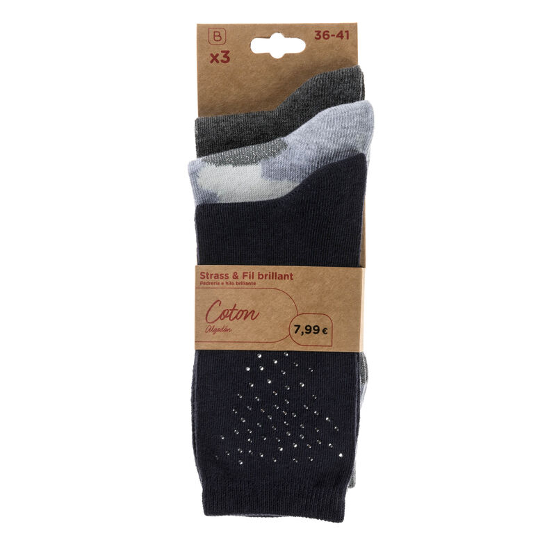 Chaussettes et collants Femme Gris