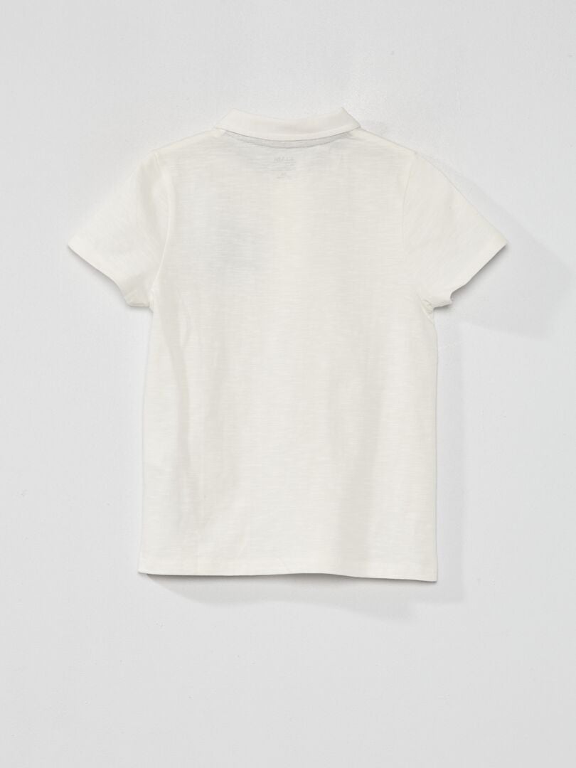 Camisa polo 'aproveite o momento' - BRANCA
