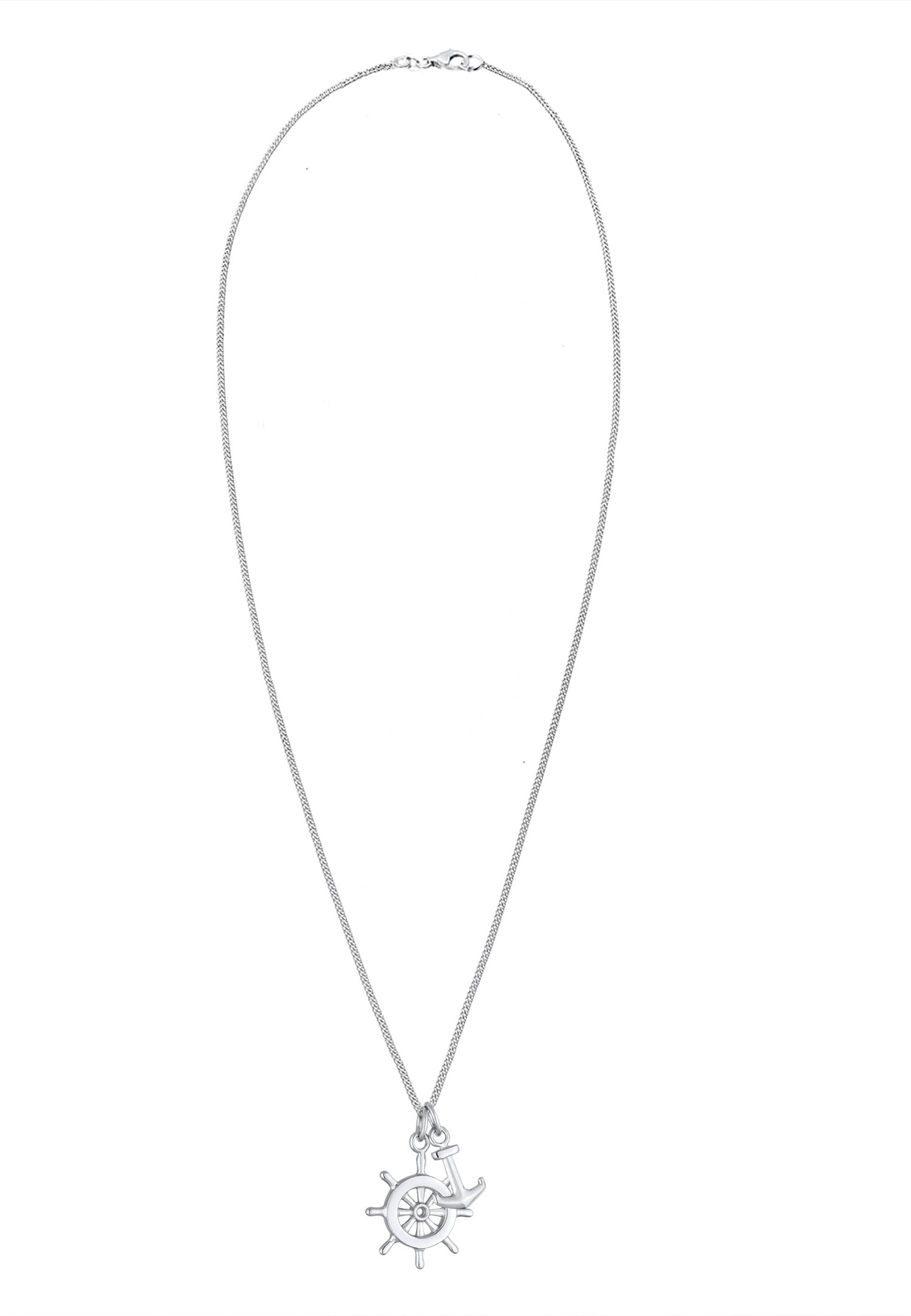 Elli Ancre Barre Pendentifs Maritime Collier Femme - (925/1000) Argent
