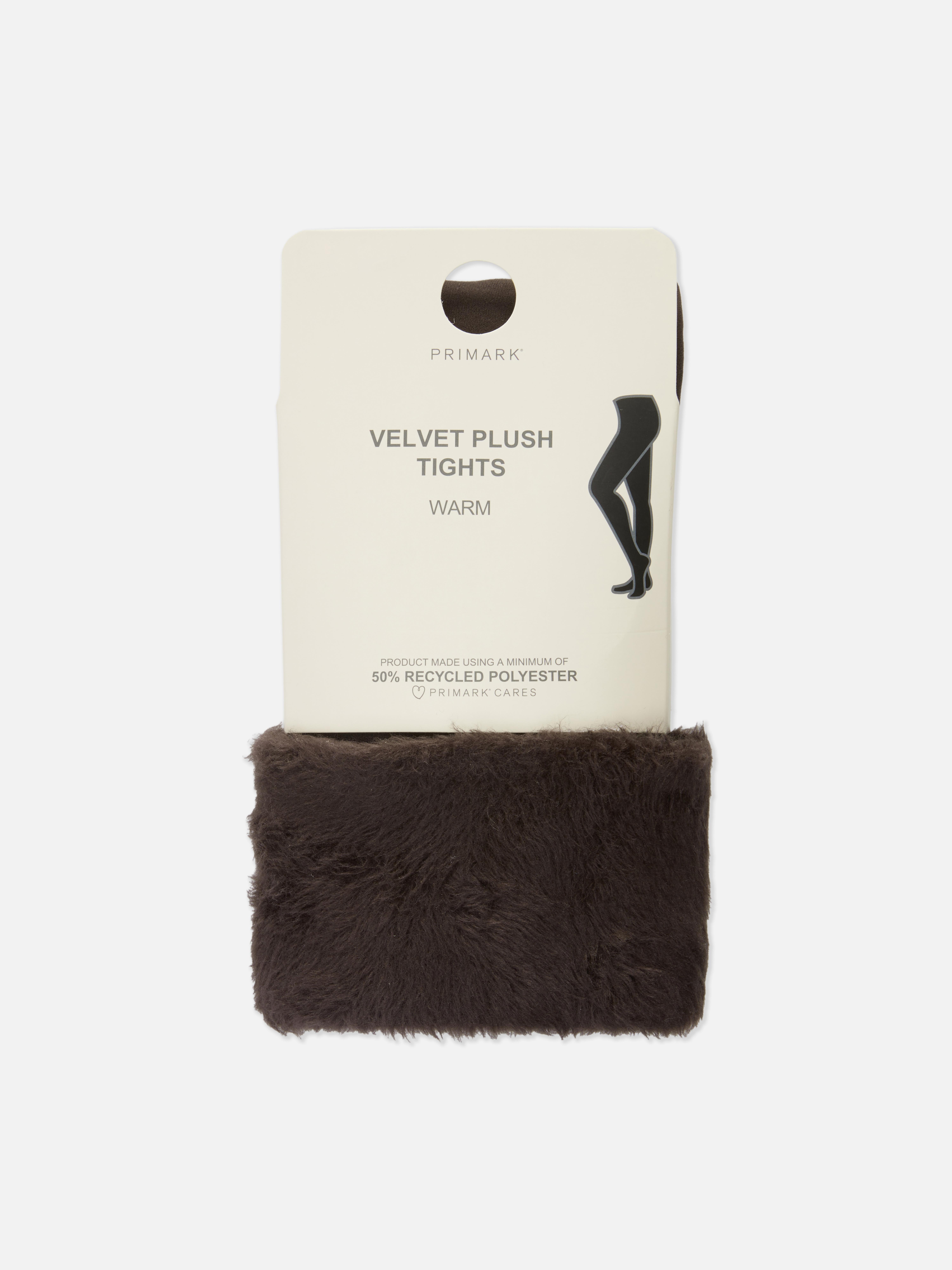 Samtplüschstrumpfhose. Diese Winterstrumpfhose hat ein samtplüschiges Futter für zusätzliche Wärme.