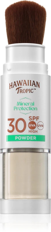 Vodoodporen puder za sončenje Hawaiian Tropic Mineral Protection Powder Brush SPF 30