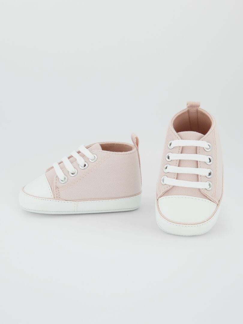 Hoge canvas sneakers - ROZE