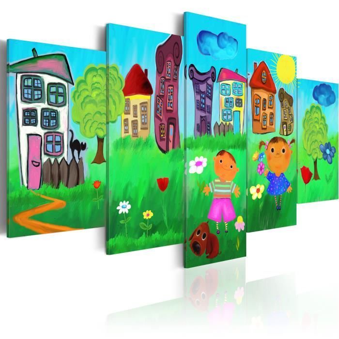 Children's Picture - Carefree Childhood - 200x100 cm - Decorative Picture