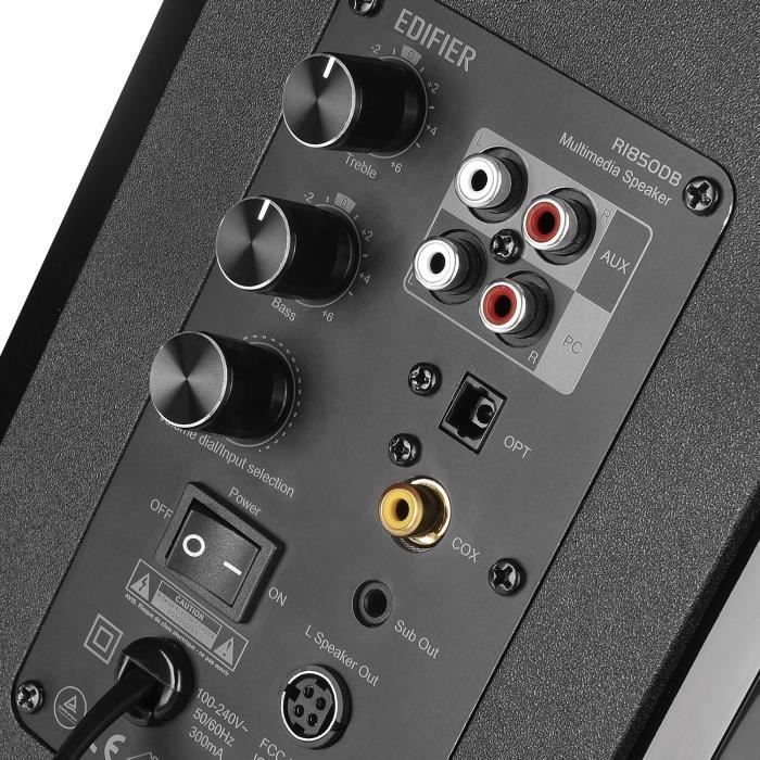Edifier R1850DB Refurbished Active Bookshelf Speaker with Bluetooth and Optical Input - Built-in Amplifier