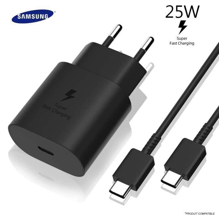 Caricabatterie rapido da 25 W per Samsung + cavo USB-C da 1 m | TOYS&CO®