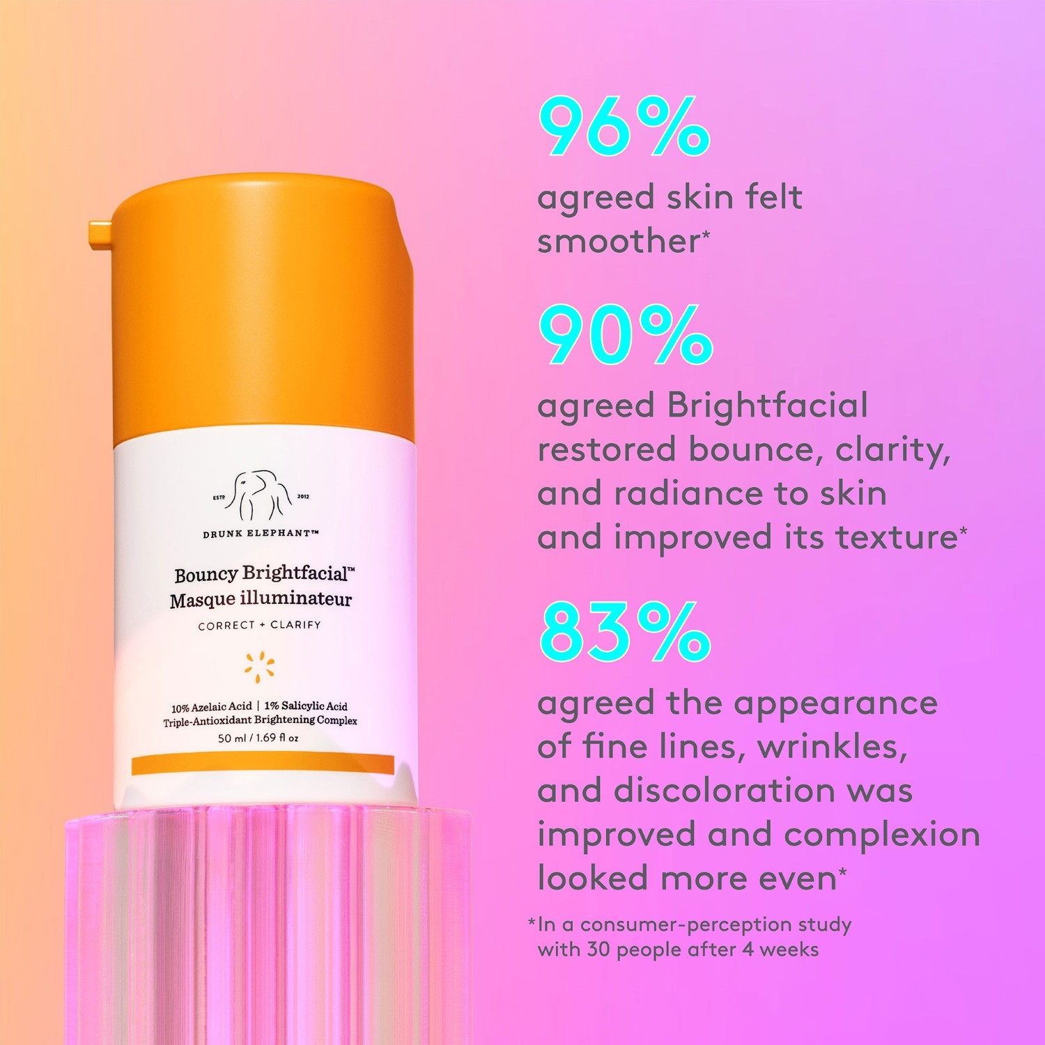 Pleťový krém Drunk Elephant Bouncy Brightfacial - 50 ml