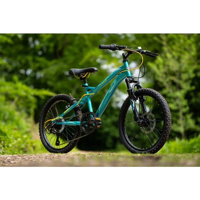 Huffy Extent 20-tuumainen lasten maastopyörä - Shimano 6-vaihteinen - 6-9-vuotiaille - Aqua Blue