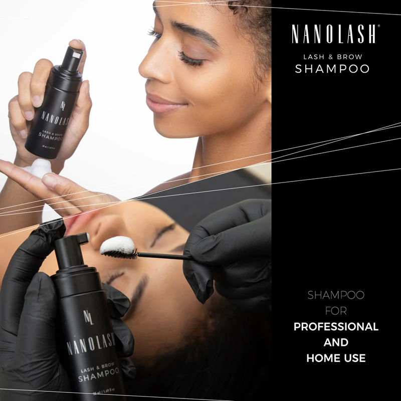 Shampoo de limpeza Nanolash para sobrancelhas e cílios