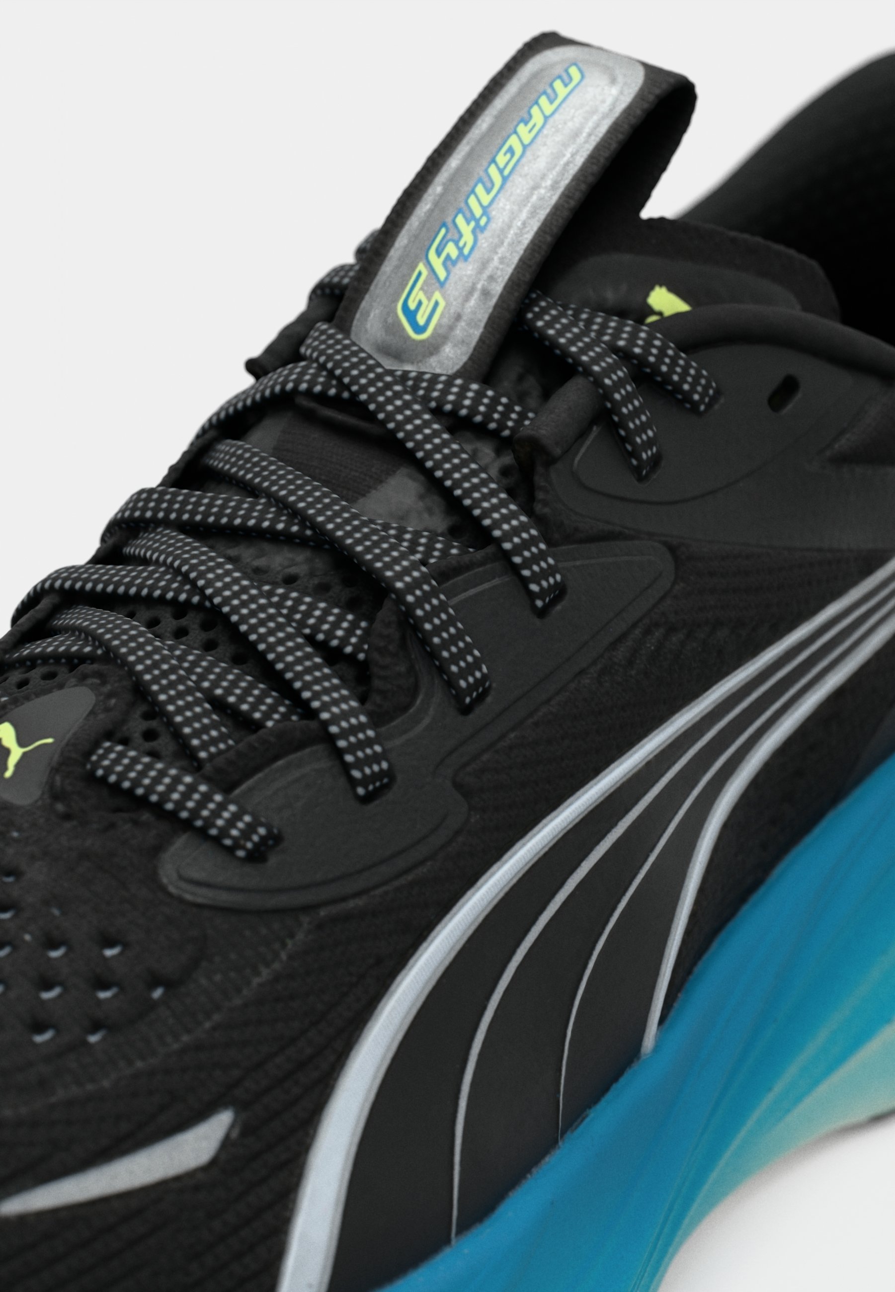 Puma MAGNIFY NITRO 3 - Løpesko for landevei - svart/speed blue
