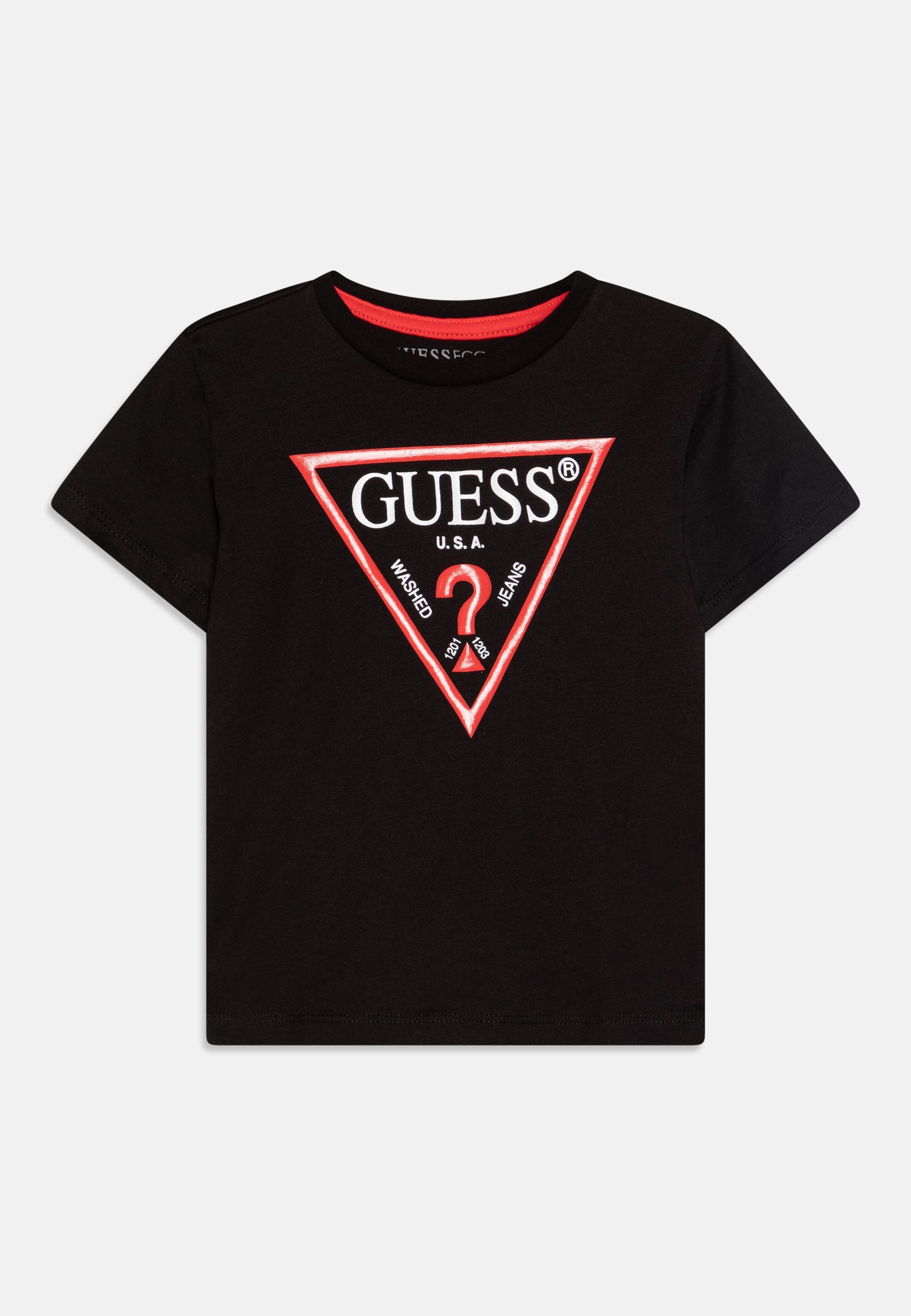 TODDLER CORE - Printtipaita - jet blackGuess