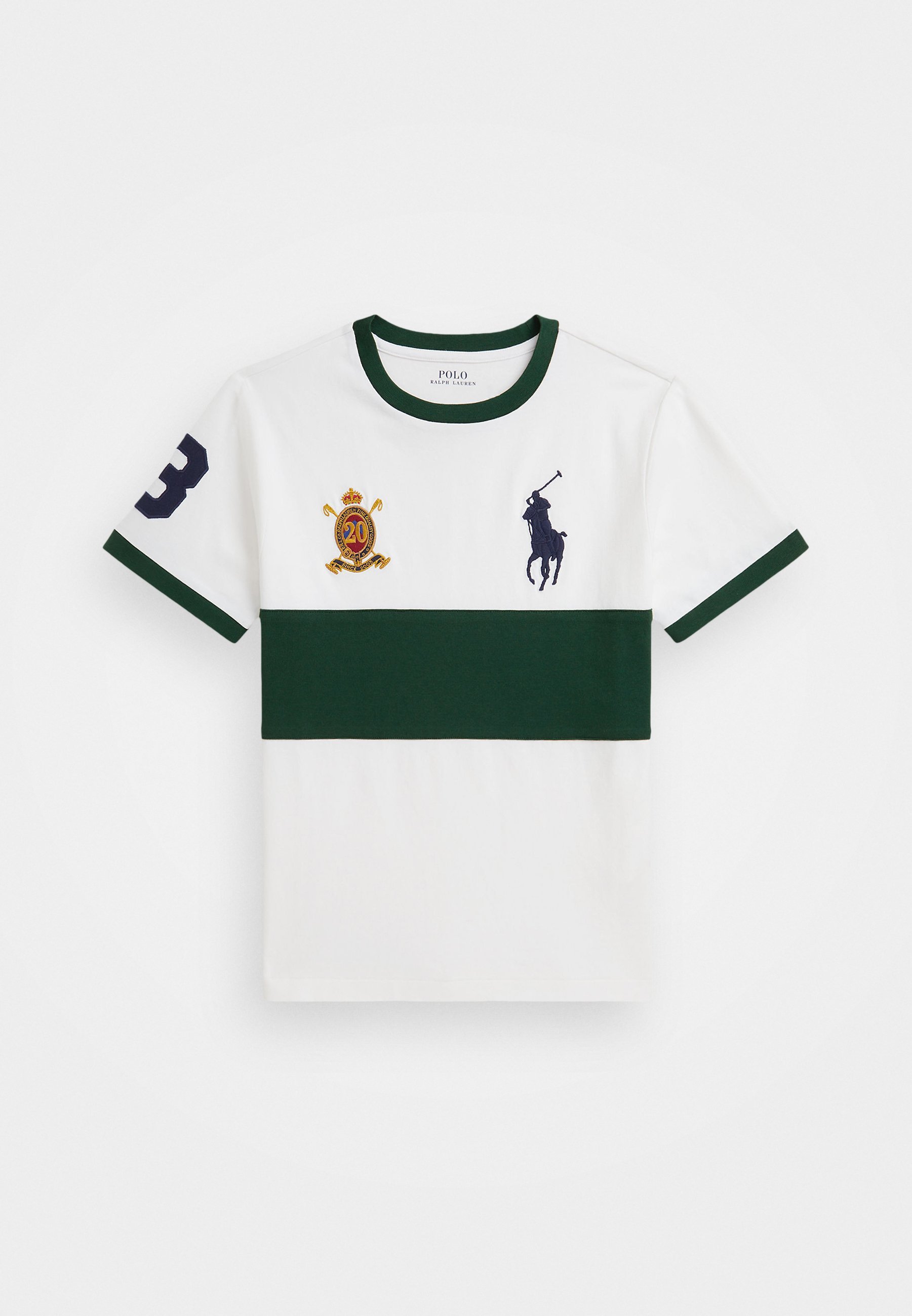 Camiseta de malha Polo Ralph Lauren - Camiseta básica - branca/pinho vintage