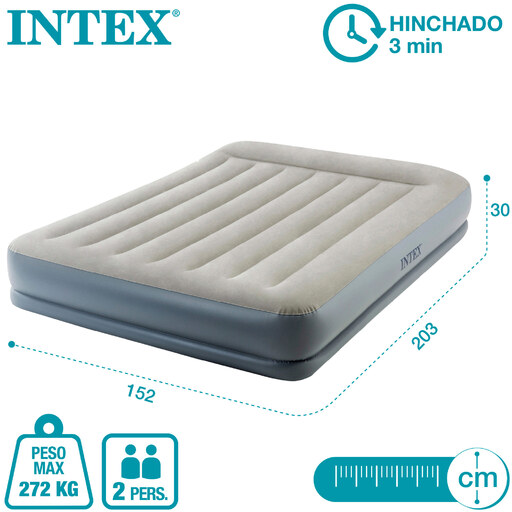 Colchón Hinchable Doble Intex Dura-beam Standarta spilvena balsts vidēji paceļams