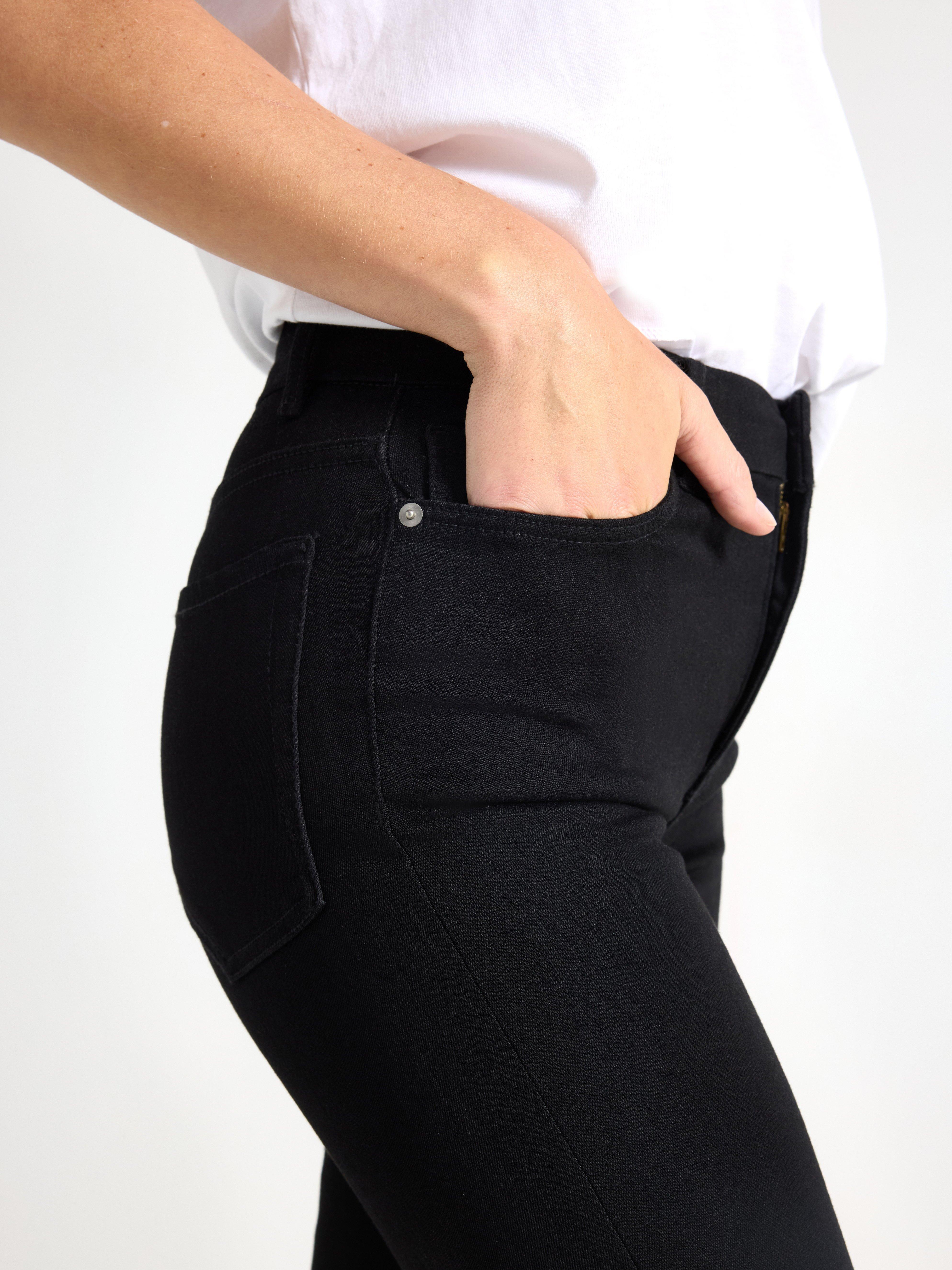 Pantalones vaqueros FLARE Mira extralargos con tejido súper elástico negro