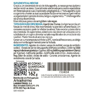 Arkopharma Supplement Gummies pro fyzickou a emocionální odolnost, 60 gumových bonbónů.