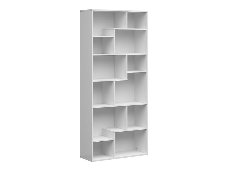 Regał Tetrix 88 cm z 12 półkami biały