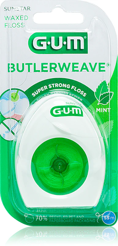 GUM Butlerweave Tandzijde met Muntsmaak en Waslaag