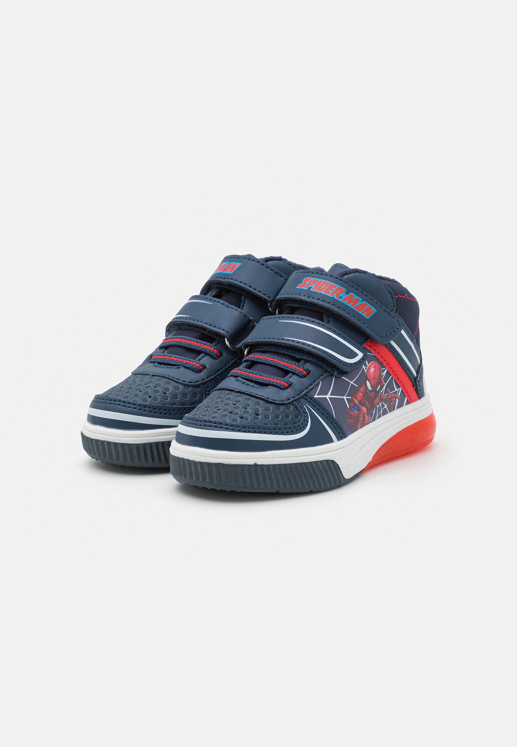 Friboo SPIDERMAN BLINKING OUTSOLE - Vysoké tenisky - tmavě modrá
