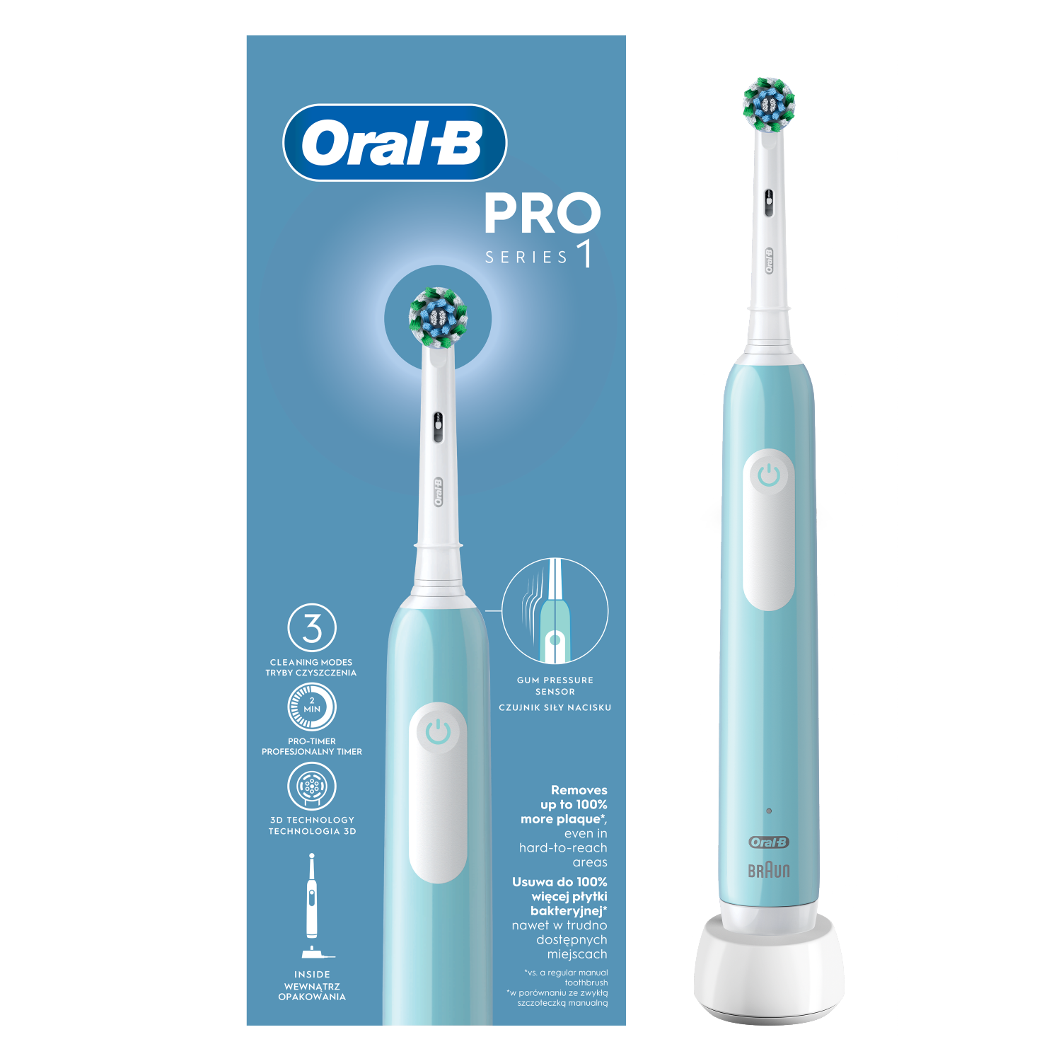 Periuță de dinți electrică Oral-B Pro 500 Cross Action 1 buc.