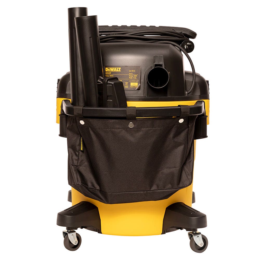 Aspirator umed și uscat DEWALT DXV45P cu carcasă din poliuretan de 45 de litri