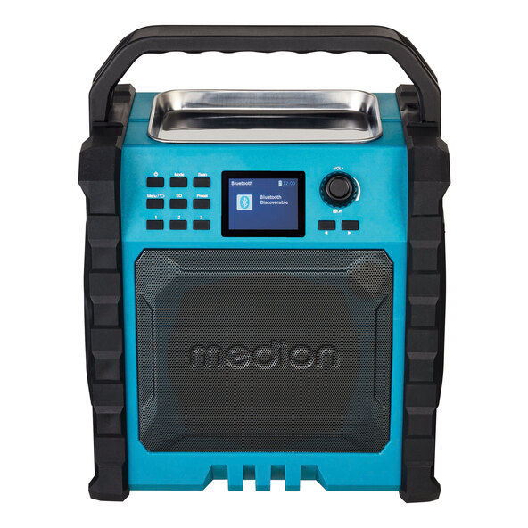 Rádio premium para canteiro de obras, incluindo bateria externa integrada (MD43896)