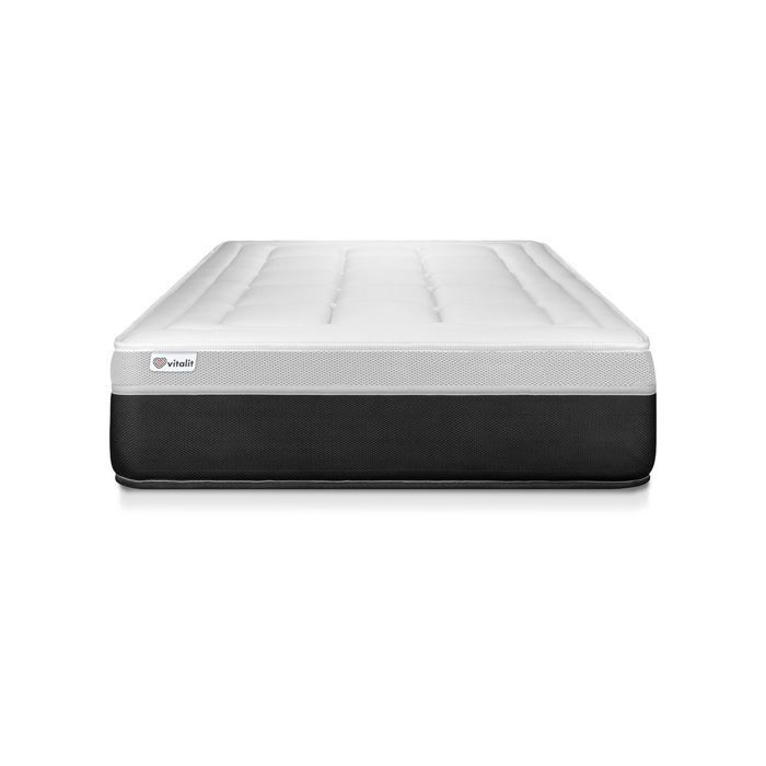 90x200 cm Mattress and Bed Base Set - Grey Bed Base (assembly required) - Vital Form Grey