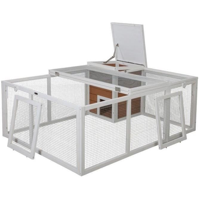 KERBL - Enclos d'extérieur petits animaux -  132 x 102 x 59 cm - Maison intégrée - Grillage