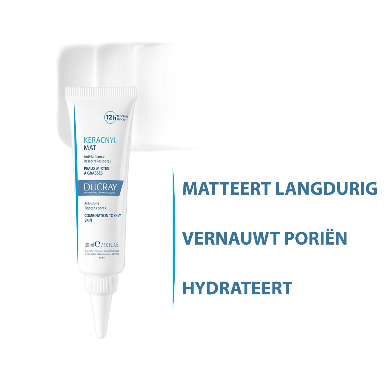 Ducray Keracnyl Matte krém na tvár proti lesku pleti - 30 ml