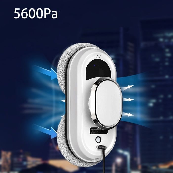 Elektrischer Fensterreinigungsroboter (5600 Pa), intelligenter, automatischer Reiniger, tragbar, 35 ml, USV-geschützt, für alle Oberflächen, Wände, Marmor