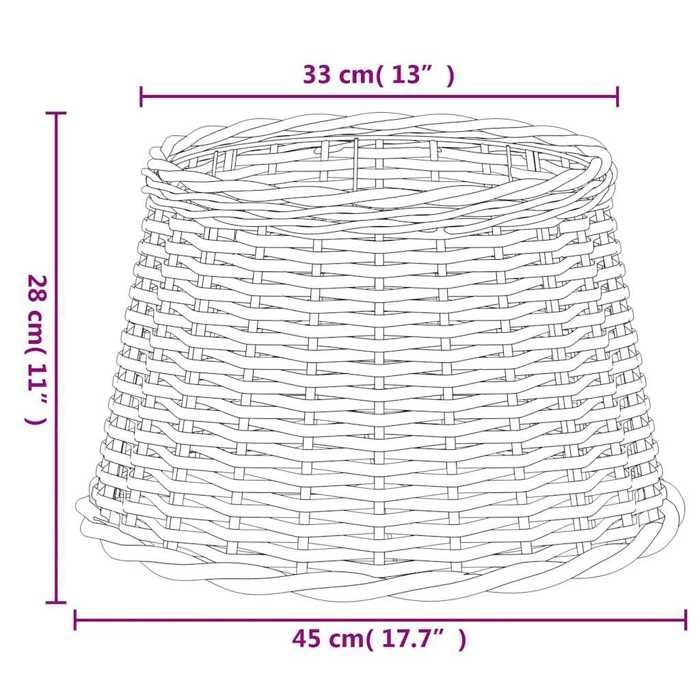 Abat-jour - vidaXL - Blanc - Ø45x28 cm - Osier - Support en fer