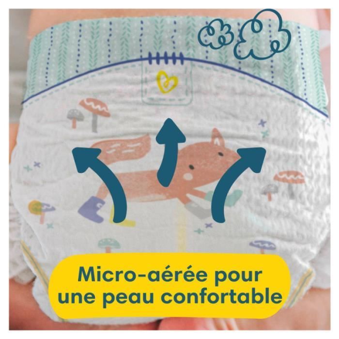 Couches Premium Protection - PAMPERS - Taille 2 - 30 couches - Blanc