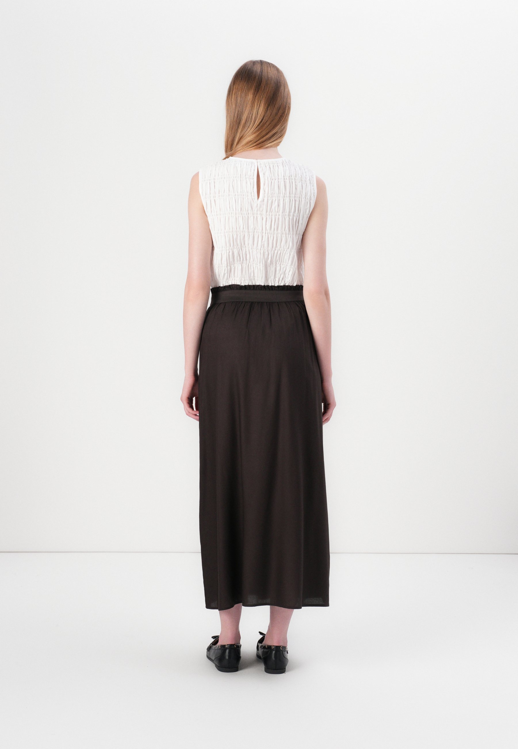SAMO ONLVENEDIG DUGA SUKNJA OD PAPIRNATE VREĆICE - Maksi suknja - čokoladna torta