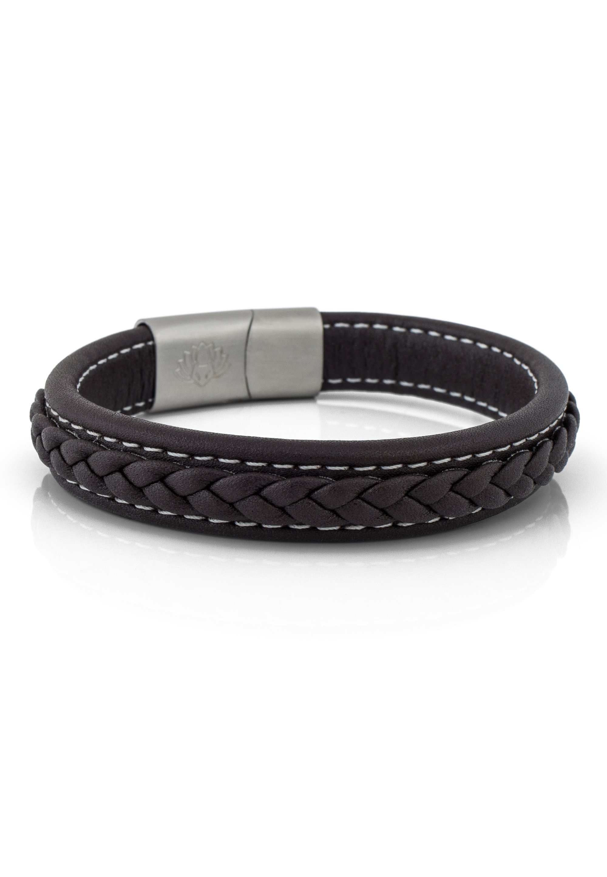 Akitsune MATT - Armbånd - sølvfarget/brun