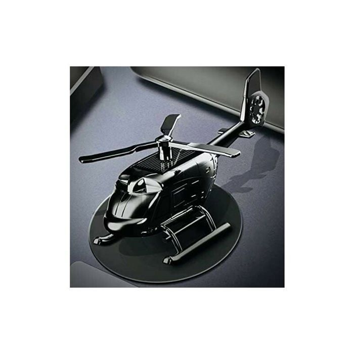 Ambientador solar para coche con 3 pastillas de granito para decoración interior y del coche (Negro)