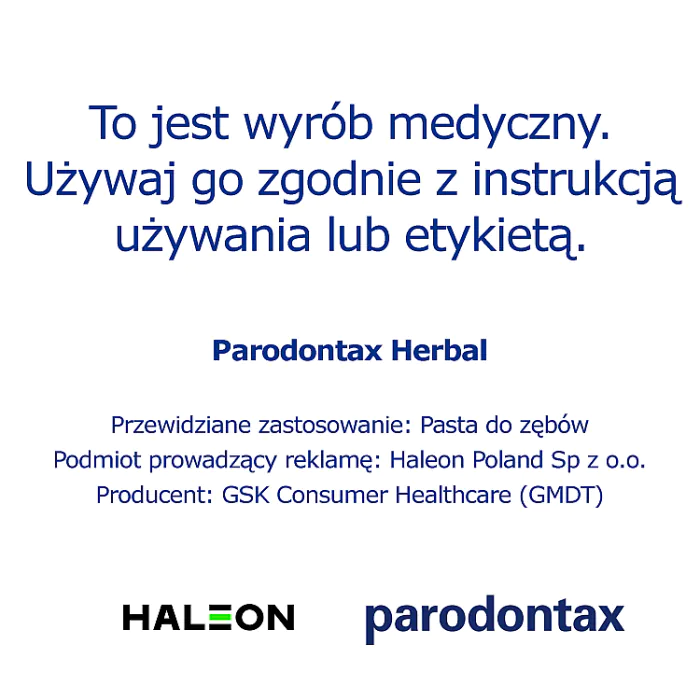 Parodontax Pasta do zębów Herbal