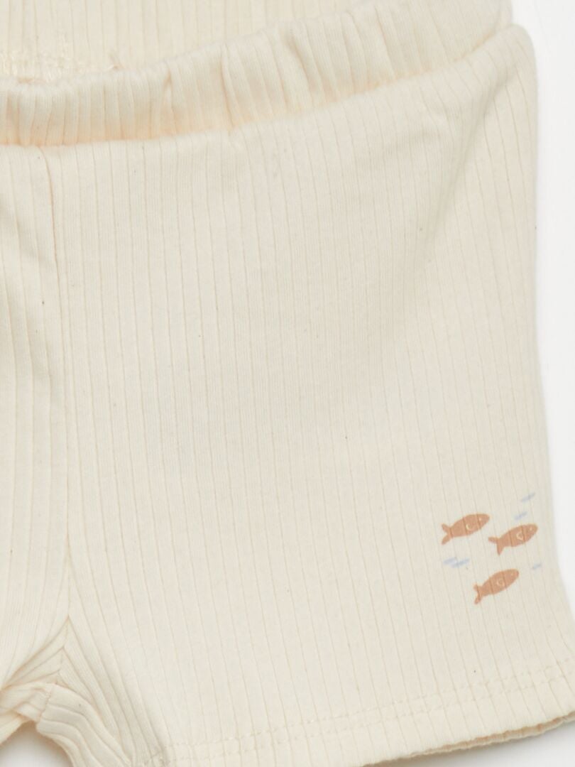 Conjunto de 2 cuecas boxer de algodão - BRANCAS