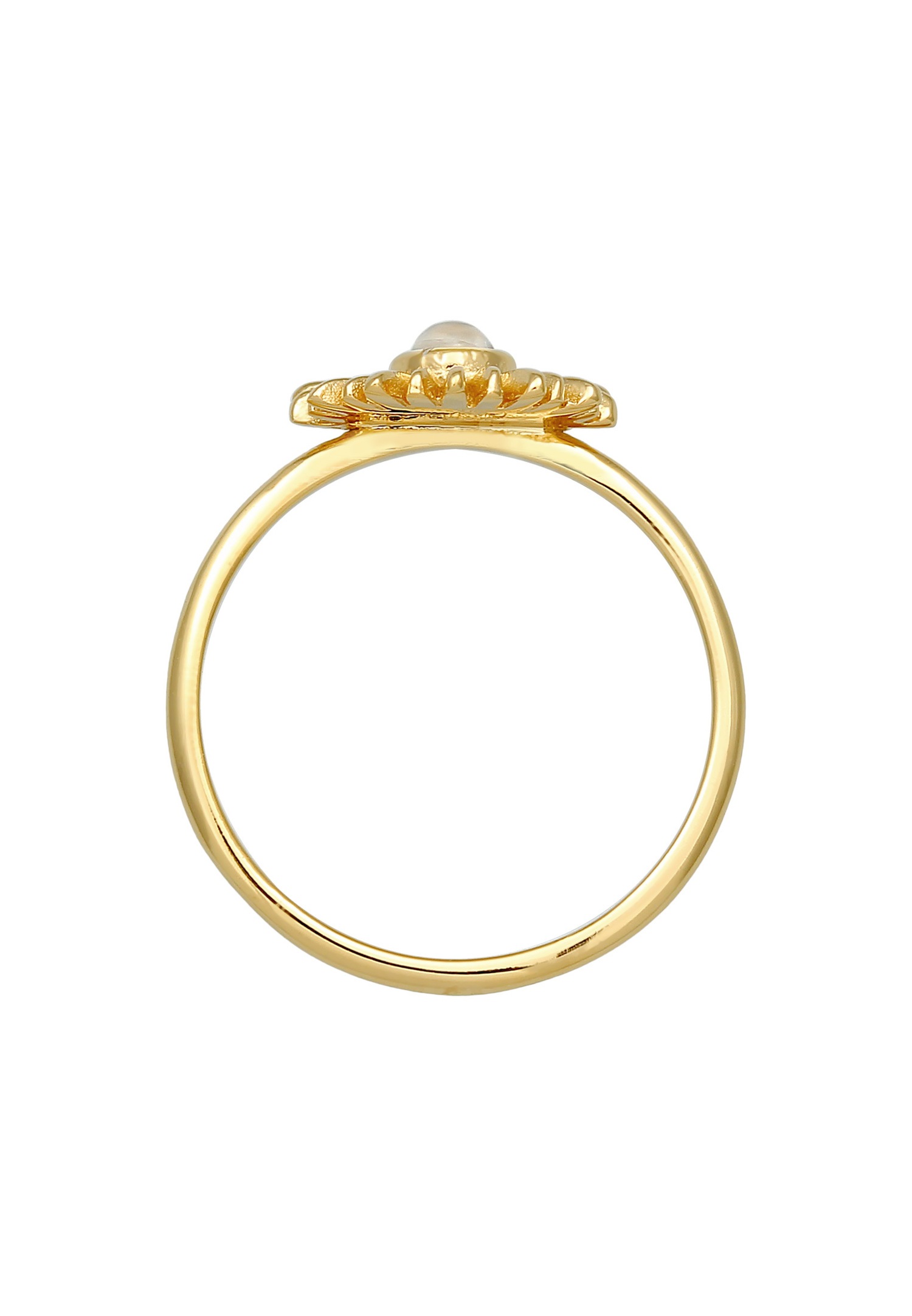Elli Blogueur Femme Sun Boho Look Trend avec pierre de lune en argent sterling 925 plaqué or