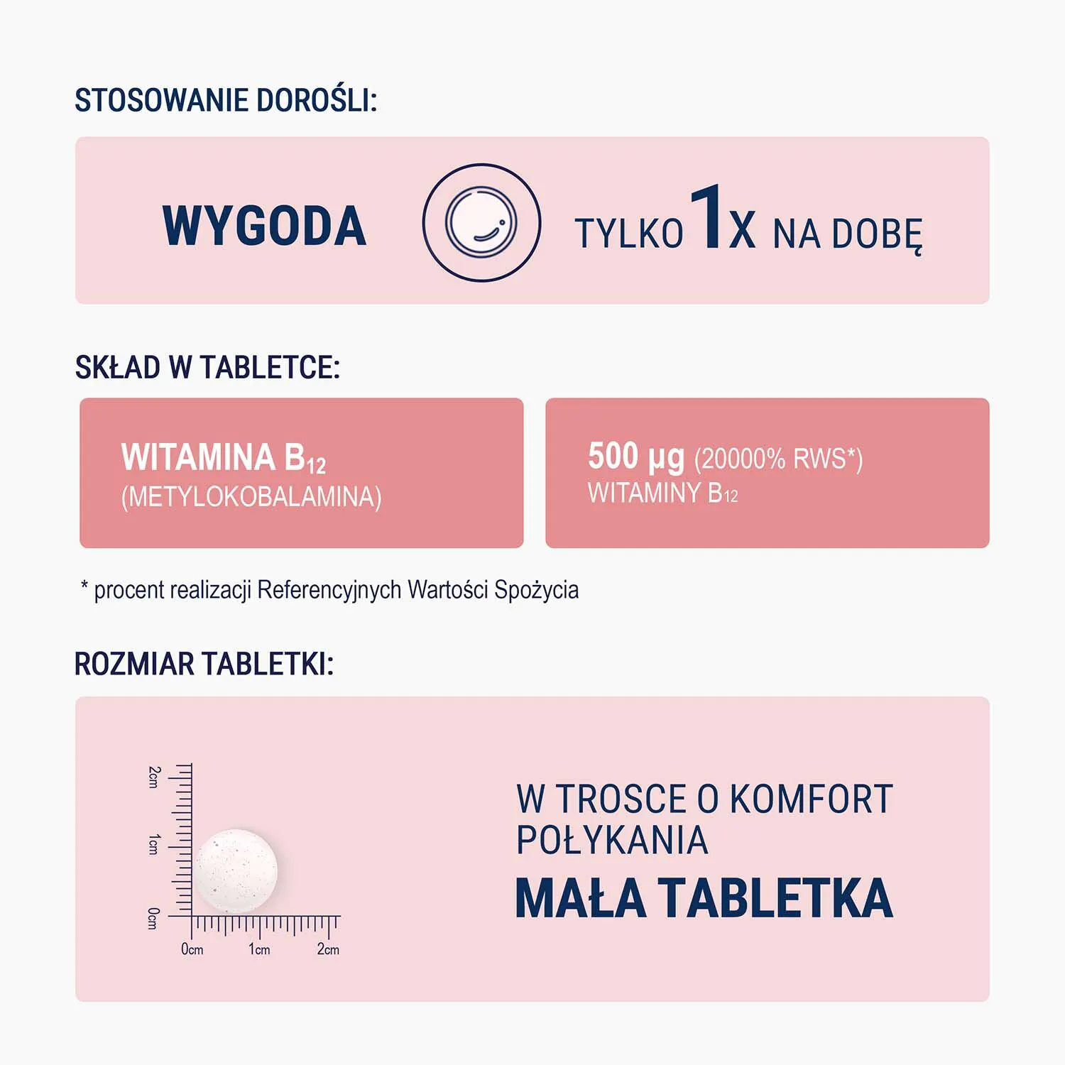Naturell Metylo-B12 500 120 tabletek