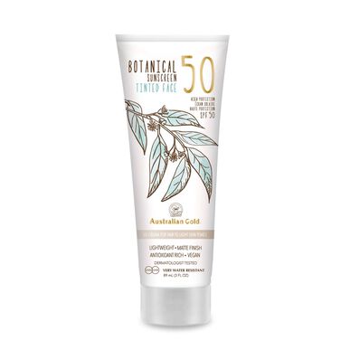 Australian Gold Botanical -kasvojen aurinkovoide vaalealla sävyllä 88 ml